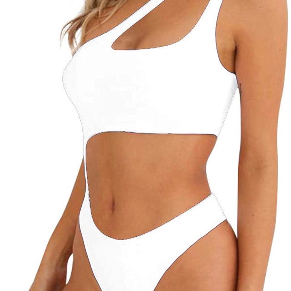 Women's Cut Out Swimsuit One Piece White